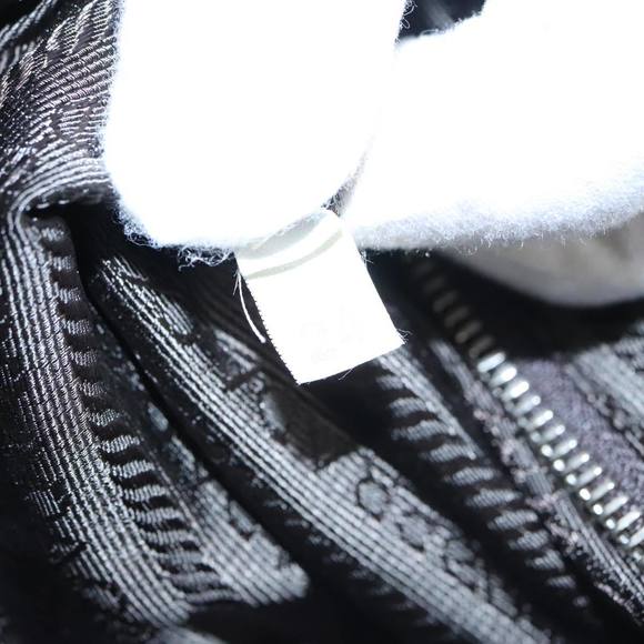 PRADA Hand Bag Nylon Khaki Silver Auth 103571 - Picture 12 of 16